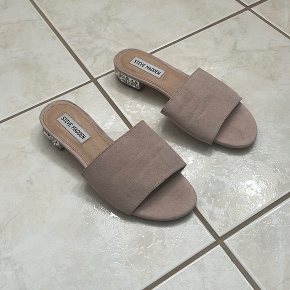 Steve Madden “Most” slide in Rose vegan Suede - Picture 1 of 8